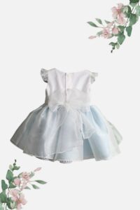 Espalda vestido ceremonia niña azul