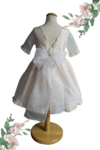 Espalda vestido niña aras organza